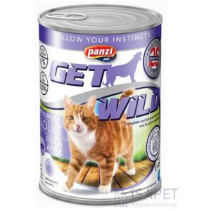 Panzi GetWild Cat Adult Fish & Apple konzerv 450g