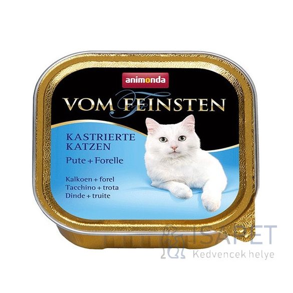 Animonda Vom Feinsten ivartalanított macskáknak – Pulykahúsos és pisztrángos eledel 100 g