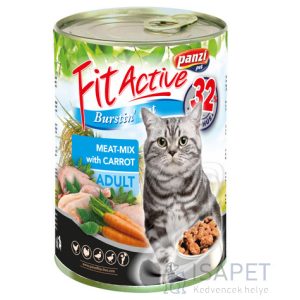 FitActive Cat Adult Meat-Mix konzerv 415g