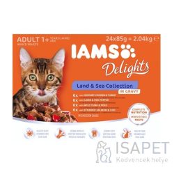   IAMS Cat Delights – Land & Sea – Szószos – Multipack 48x85 g