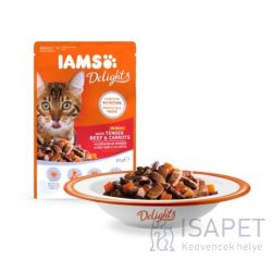   IAMS Cat Delights - Marhahús és répa falatok aszpikban 85 g