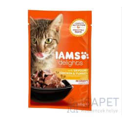 IAMS Cat Delights – Csirke- és pulykahús szószban 85 g