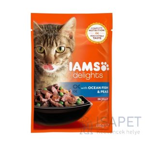 IAMS Cat Delights – Tengeri hal és borsó aszpikban 85 g