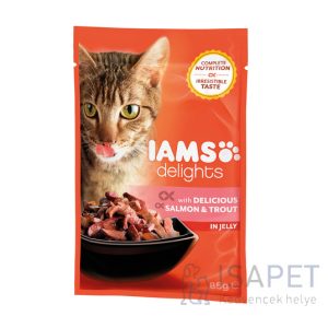 IAMS Cat Delights – Lazac és pisztráng aszpikban 85 g