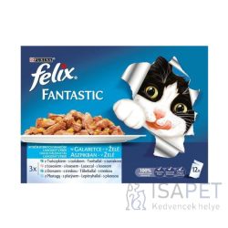   Felix alutasakos macskaeledel – Halas falatok aszpikban – Multipack12x 100 g