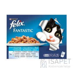   Felix alutasakos macskaeledel – Halas falatok aszpikban – Multipack12x 100 g