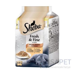 Sheba Fresh & Fine Mini szárnyas válogatás macskáknak 6x50g