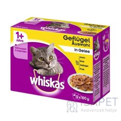   Whiskas szárnyashúsos válogatás aszpikban – Alutasakos eledel – Multipack 12x100 g