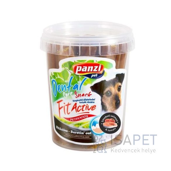 Panzi FitActive Denta Sticks - jutalomfalat (füstölt lazac és paradicsom) kutyák részére (330g)