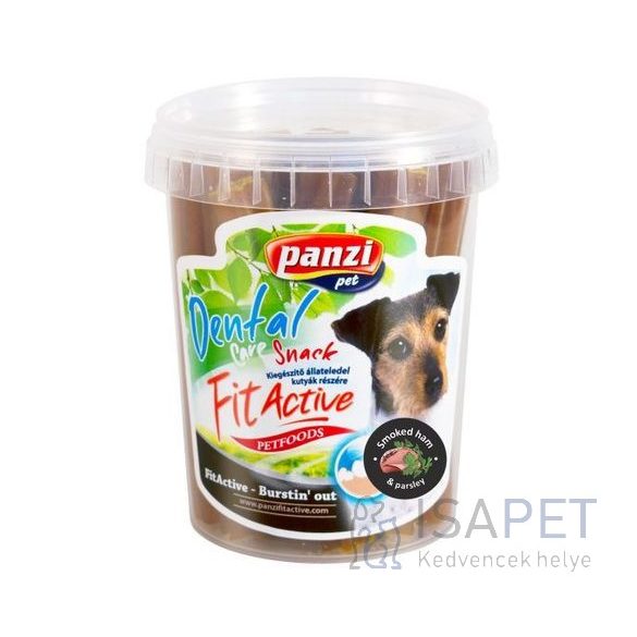 Panzi FitActive Denta Sticks - jutalomfalat (füstölt sonka, petrezselyem) kutyák részére (330g)