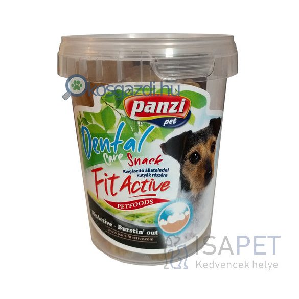 Panzi FitActive Denta Stix - jutalomfalat (füstölt lazac, körtével) kutyák részére (330g)